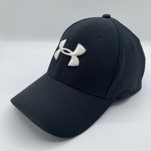 Under Armour Blitzing Classic Fit Black Stretch Fitted Hat Mens L/XL